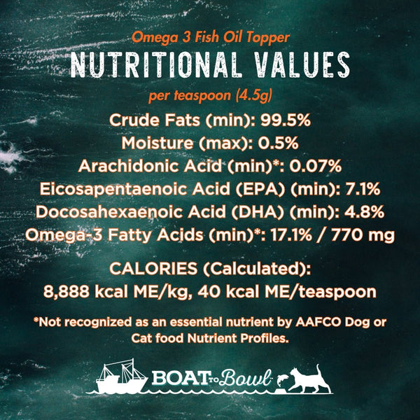 Boat to Bowl Wild Alaskan Fish Oil Nutritional Values